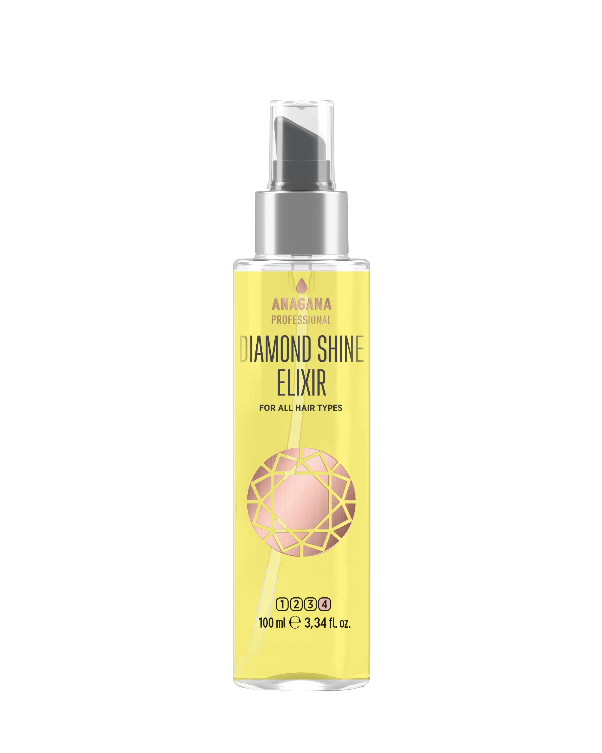 Эликсир Бриллиантовый блеск для всех типов волос DIAMOND SHINE ELIXIR for all hair types ANAGANA 100 мл