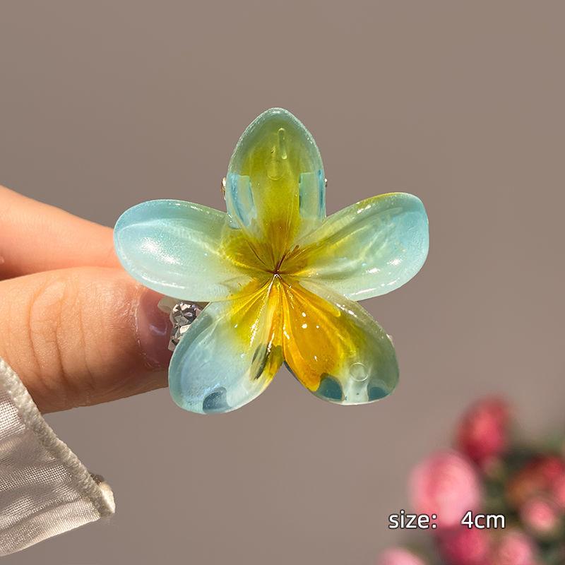 Little Plumeria Hairpin Korean Style Creative Flower Clasp Cute Hair Clip