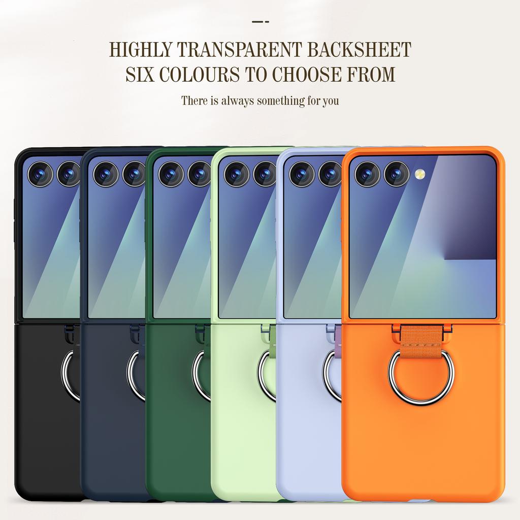 Applicable to Samsung ZFlip1 folding webbing ring mobile phone case ZFlip1 anti-drop skin matte protective case