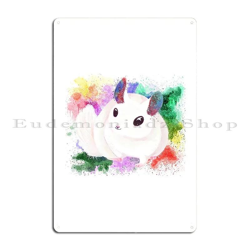 Watercolour Chinchilla Metal Plaque Poster Rusty Club Personalized Designer Classic Tin Sign Poster 20x30cm(7.8x11.8inch)