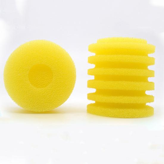 Filterschwamm, dicker, starke Adsorptionskraft, universeller, runder, gelber Aquarium-Filterschaum