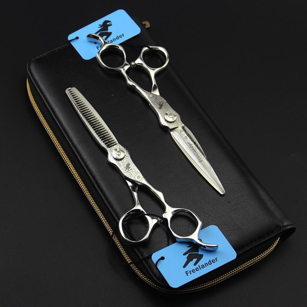 6.0" God Walker CDM Damascus Serrated & Thinning Hairdressing Scissors