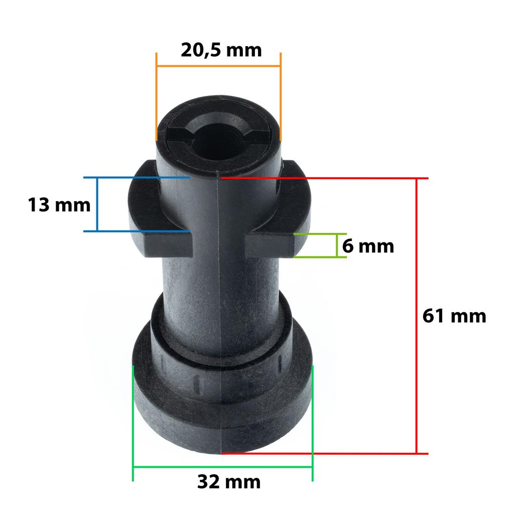 Rosfix Adapter M22 do Myjek Kärcher – Łączenie Akcesoriów z Gwintem 1/4" | Max Ciśnienie 160 Bar | Materiał ABS i Aluminium
