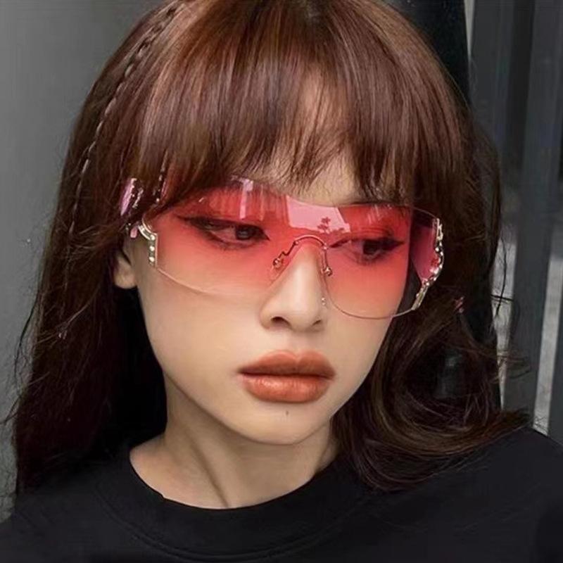 New Sports Trend Goggle Sunglasses Women Men  Fashion Punk Glasses  Sun Glasses Brand Designer Irregular Uv400 Eyewear