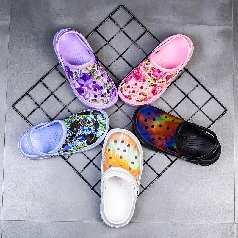 Summer Camouflage Graffiti Clog Sandals for Men and Women Air Cushion Sandals Clogs Garden Slippers Men's Outdoor Casual Shoes