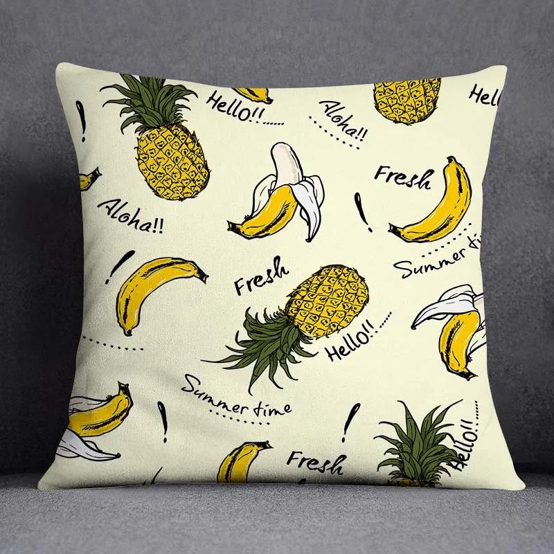 

45x45 см фруктовый узор, украшение для дома, наволочка для гостиной, дивана, сиденья, офиса, чехол для подушки 40x40cm
