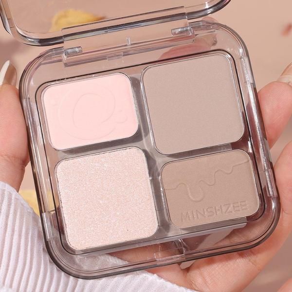 3d Highlighter Eyeshadow Contour Bronzer Palette Makeup Long-lasting Waterproof 3D Nose Shadow