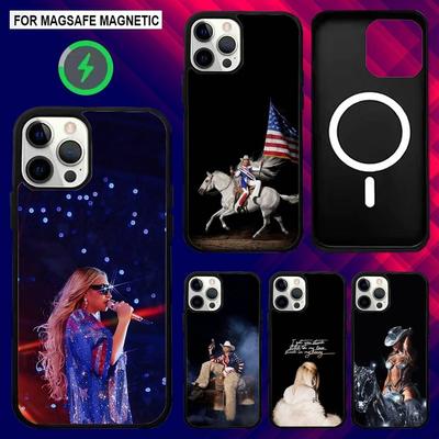 B-Beyonce Cowboy Carter Phone Case For iPhone 16e,16,15,14,13,12,11,Plus,Pro,Max,Mini Magsafe Magnetic Wireless Charging