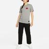 Jordan Character Oil Painting Print Casual Short Sleeve Crew Neck T-Shirt Women Tops Grey DO9806-063
