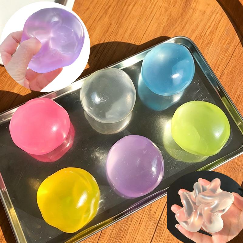 Moldable Stress Ball Coconut Oil Squishy Toys Transparency Maltose Fidget Toy Funny Anti-Stress Sensory Toy For Adults Gifts