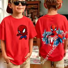 2026 Summer Spider Children's T Shirt Breathable Fabric Classic Character Patterns in A Cute Style Suitable Daily Playwear