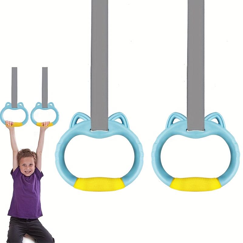Gymnastics Rings Set, Pull Up Rings with Straps, Playground Home Exercise Gym Rings with Drawstring Bag for Exercise