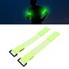 2pcs Rechargeable Led Running Armbands 3 Modes 5 Colors Reflective Light Up Armband for Night Walking Cycling Running