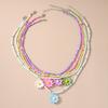 5pcs/set Bohemia Handmade Beaded Necklaces for Women Girls Colorful Flower Pendants Necklace Kid's Jewelry Gifts