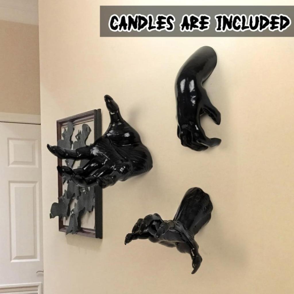 Halloween 3 Wall Hanging Scary Hand Decorations Gothic Wall Hanging Sculptures
