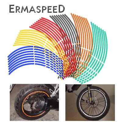 Universal Motorcycle Reflective Wheel Rim Stripe Decal Motocross Dirt Bike Car Bicycle Night Reflective Safety Decoration
