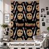 Custom Tapestry Wall Hanging, Friday the 13th Jason Voorhees Personalized Name Text Home Wall Decor