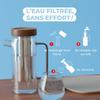 Carafe Filtrante en Verre 1.5L - + 1 recharge charbon actif végétal