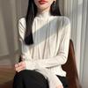 2026 Women's Autumn/Winter Slim-Fit Rhinestone Knit Sweater with Half-High Collar
