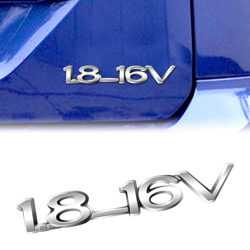 1pc 3D Metal 1.8-16V Emblem | Car Rear Trunk Tailgate Badge Sticker Universally Applicable for ZAFIRA  ASTRA Optima Corsa Vectra Insignia