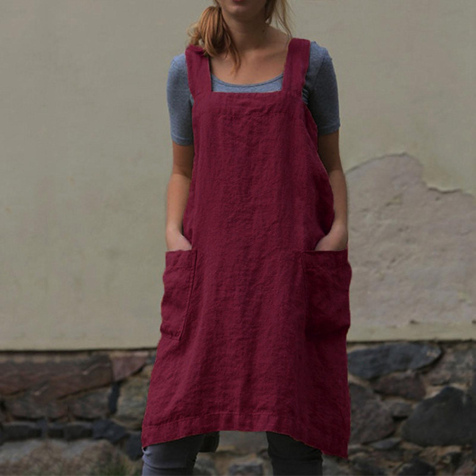 

New Fashionable Women s Cotton And Linen Loungewear Loose Long Tops XL