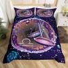 Girls Virgo Duvet Cover Set Twelve Constellation Bedding Set Child Room Decor Galaxy Quilt Cover Starry Sky Animals Pillowcases