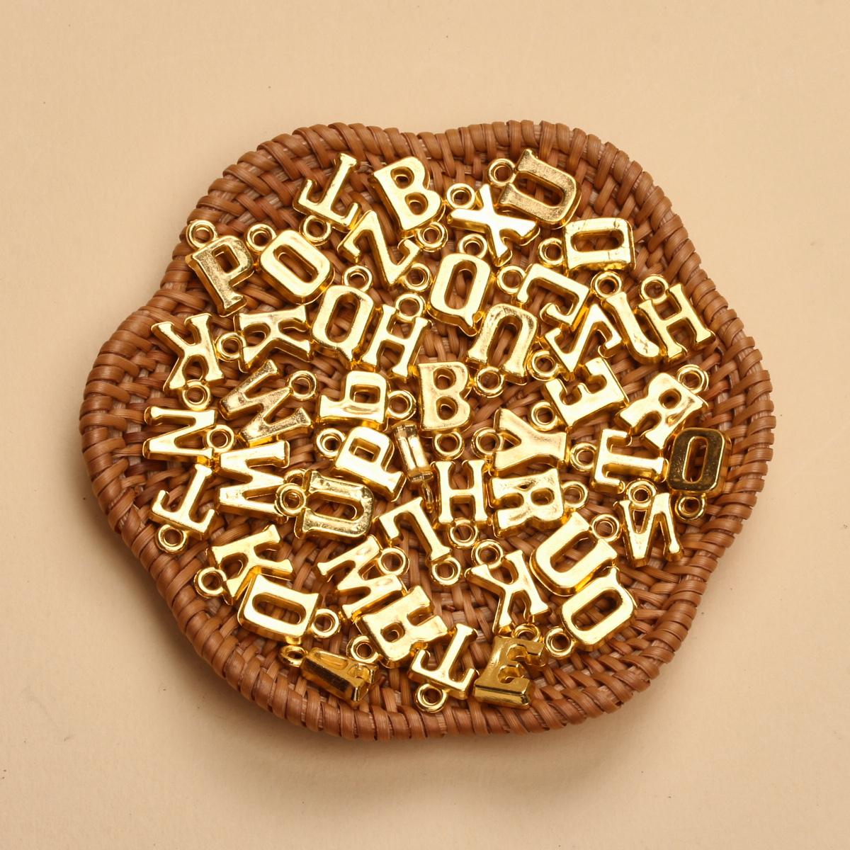 

50 шт. A-Z14-16 мм * 8-9 мм, аксессуары ручной работы, кулон, брелок с буквами, браслет, ожерелье, изготовление ювелирных изделий, ремесла, ювелирные изделия золотой