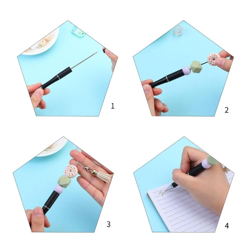 80pcs Customizable Ballpoint Pen Crafting Kit Personalized Pens and Keychain Set Accessories Practical Office Supplies