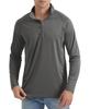 TACVASEN Men's Long Sleeve Undershirt, Cool To the Touch, Work T-Shirt, Half-Zip Hoodie, UV Protection, Hiking, Fishing, Dark Gray, Size M