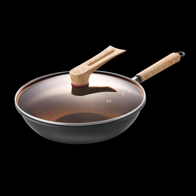 Kangbahe 32cm Uncoated Refined Iron Wok