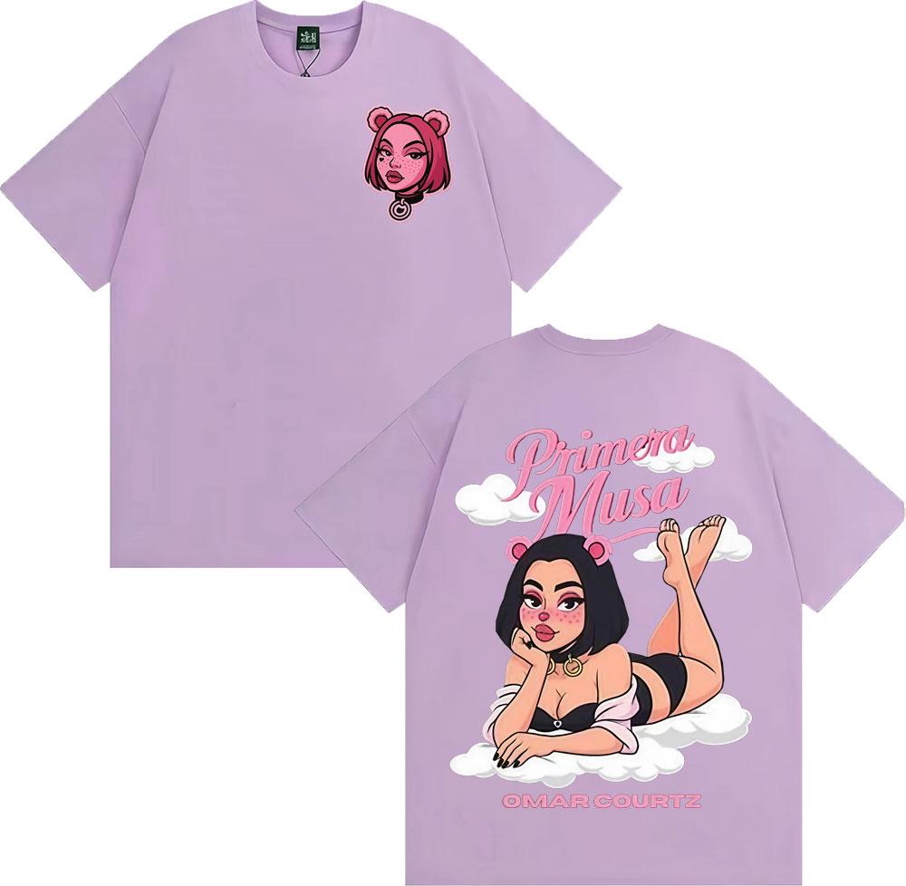 Omar Courtz Primera Musa 2025 Tour Merch Tee Shirt Unisex Women Couples Fashion Aesthetic Tshirt Casual Comfort Oversized T Shirts