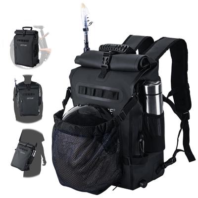 Goture 25L Bicycle Side Bag Fully for and Touring with Shoulder Drum Touring Seat and Outdoor Black (IPX4, Waterproof) Fishing, Cycling, Touring,