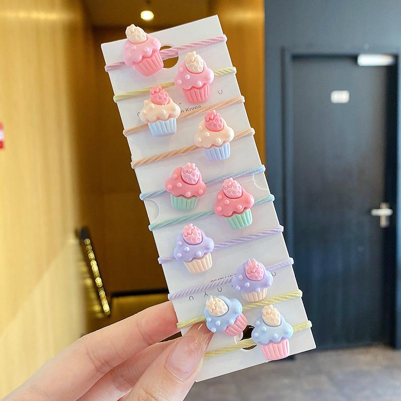 10PCS/Set Hair Bands for Children Cute Cartoon Animals Rubber Band Headwear Girls Baby Headband Scrunchies Kids Hair Accessories