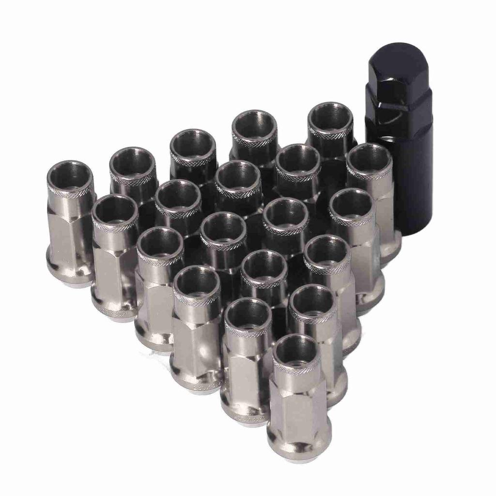 20pcs M12x1.25 Metal Wheel Lug Nuts Universal Car Accessories Replacement for Mitsubishi