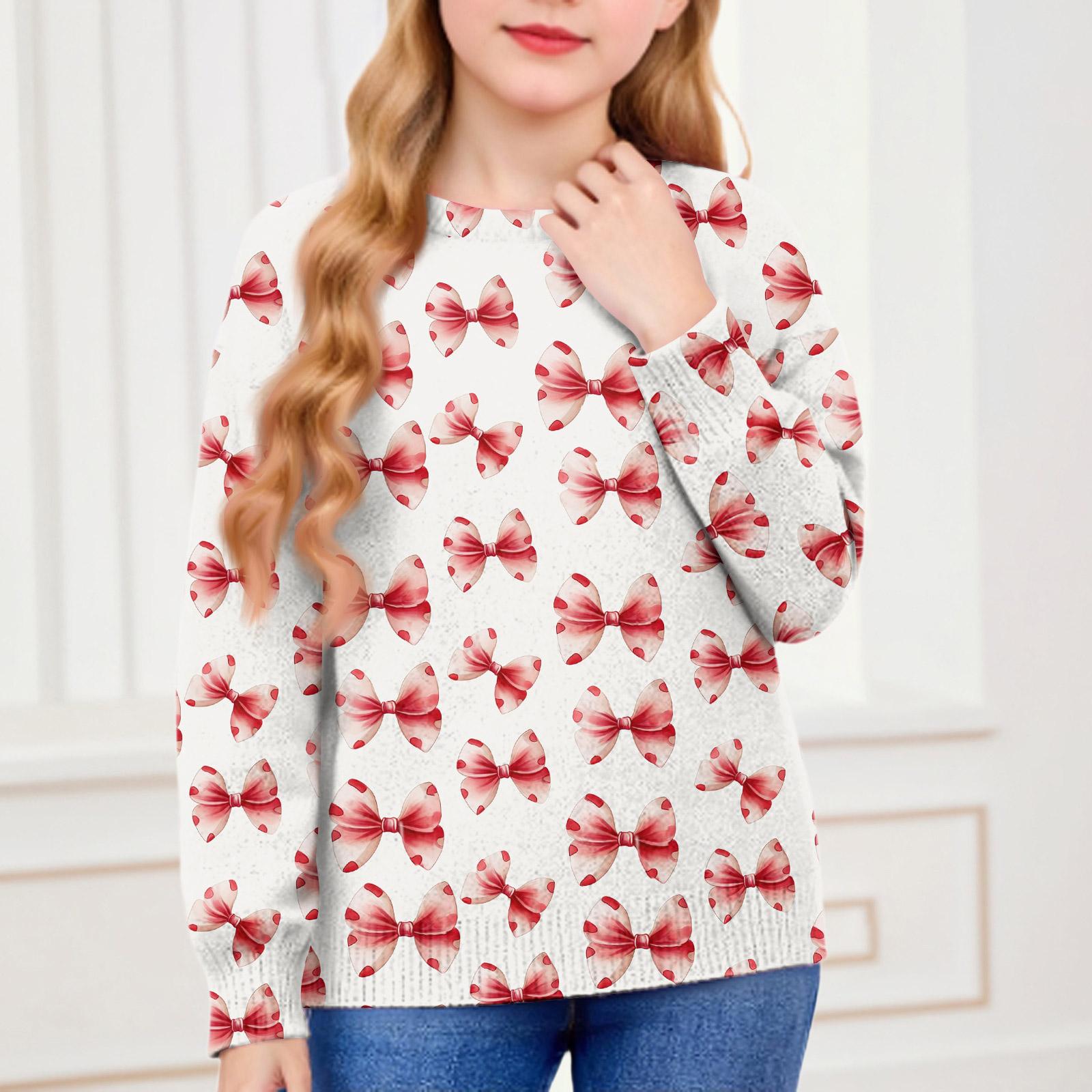 Sweatshirts For Children Boys And Girls Knit Sweater Cute Shirt Fall Crewneck Pullover Tops 160
