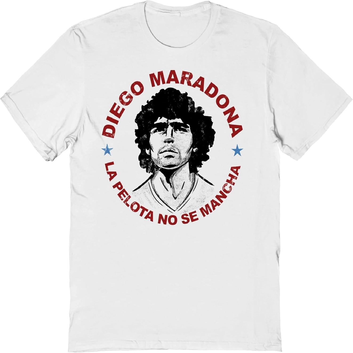 

Diego Maradona T Shirt La Pelota No Se Mancha Adult Short Sleeve Argentine Footballer Soccer Graphic Tee XXXXXL різнокольоровий