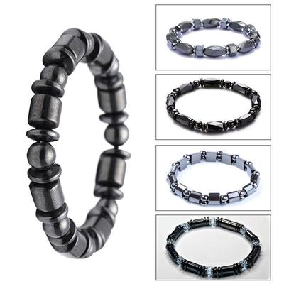 Cross-border Black Gallstone Beaded Elastic Bracelet – Simple Black Bead Hand Jewelry