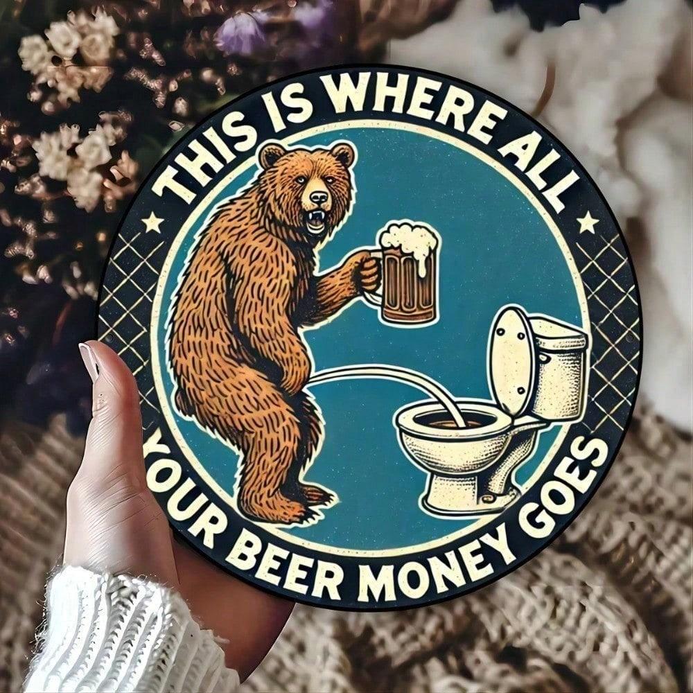 

Vintage Retro Beer Tin Sign 8x12 Inch, Rustic Metal Wall Decor for Man Cave Bar Garage різнокольоровий