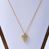 High Version Light Luxury Micro Inlay Love Pendant Titanium Steel Necklace Women's Fashion Versatile Net Red Full of Diamonds Fe
