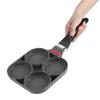 Kitchen Breakfast Pancake Cooking Pan Aluminum Frying Pan Mold for Egg Hamburger with Handle(Open
