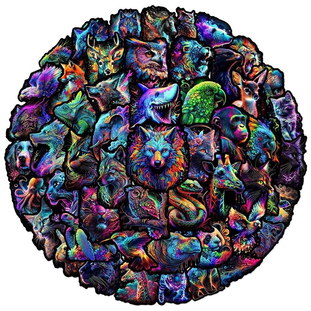 

10/50 шт. разноцветные наклейки с животными, готические наклейки с изображением животных, гаффити, для DIY, багажа, ноутбука, скейтборда, велосипеда, наклейки 10pcs