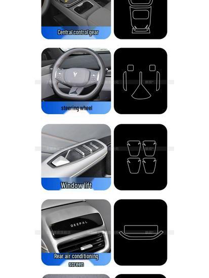 Changan Deepal S05 Interior Protective Film & Accessories: Fits 26 Models, Includes Console Sticker & Navigation Screen Tempered Film.