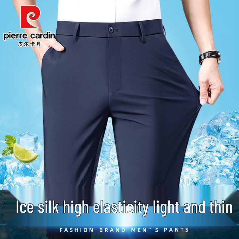 

Pierre Cardin Men s Ice Silk Stretch Straight Fit Casual Pants 30