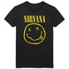 Herren Nirvana Blumen schnüffeln (Zurück drucken) Schmal geschnittenes T-Shirt Klein Schwarz