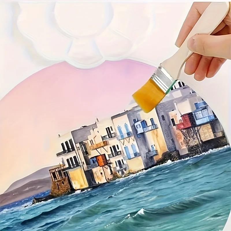 1Pcs Wooden Handle Nylon Bristle Paint Brush for Oil Painting, Dusting and Cleaning - Unrechargeable Hand Tool Set Without Batt