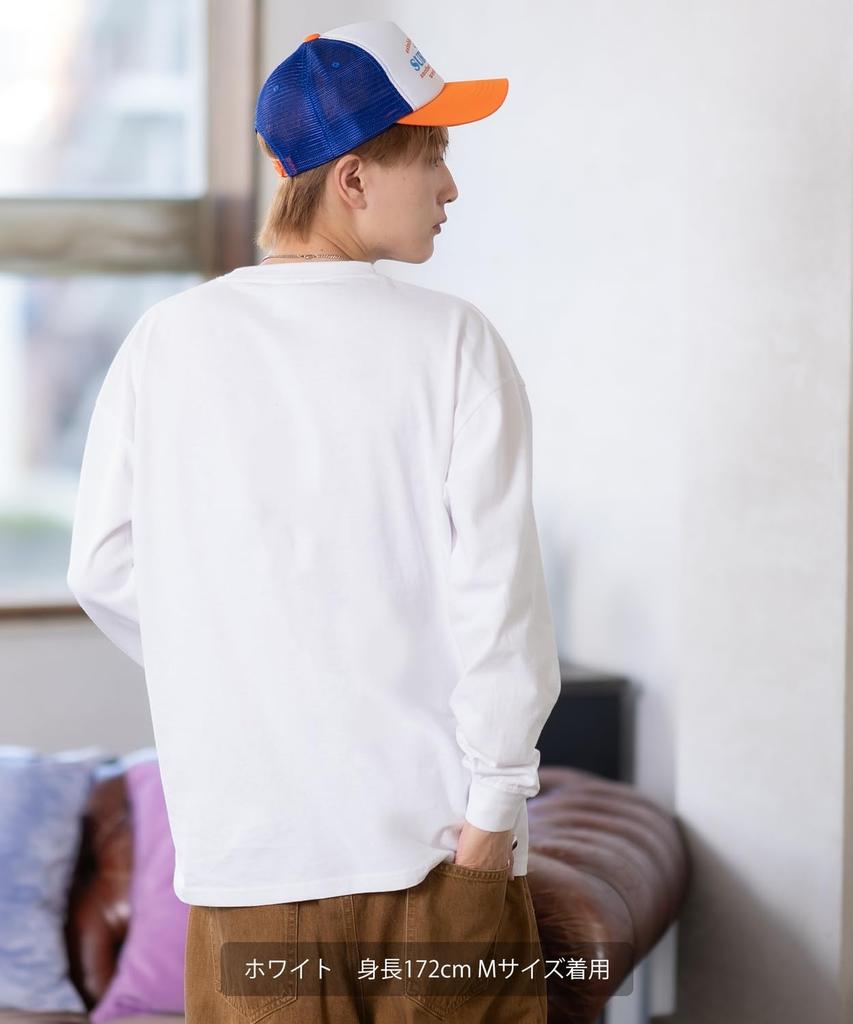 IMPROMES Casual SIDEWAYSTANCE S College Logo Long Sleeve T-Shirt, Men's, White