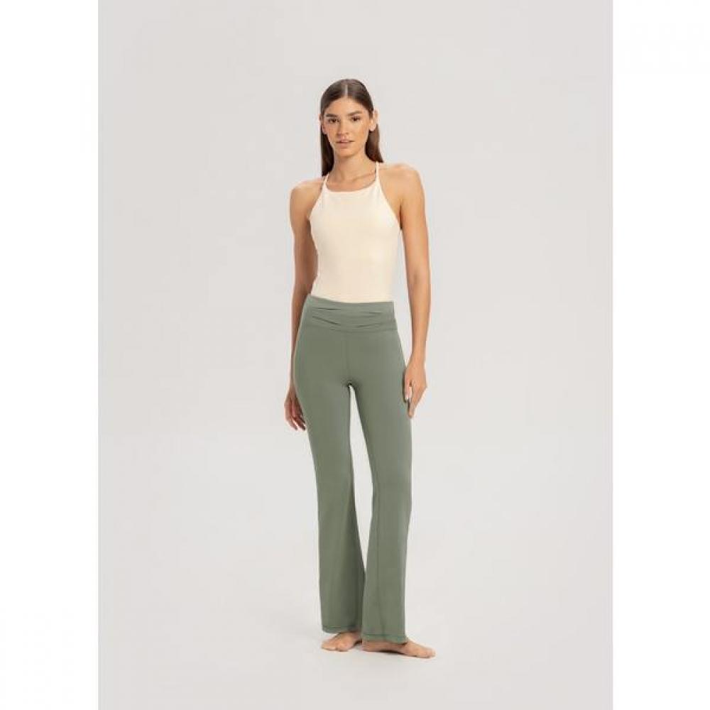 Budhi Mudra Shirring Flare Pants Sea Spray