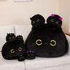 Cat Ball Black Plush Toy Cartoon Stuffed Doll Bedroom Decorations Kids Gift