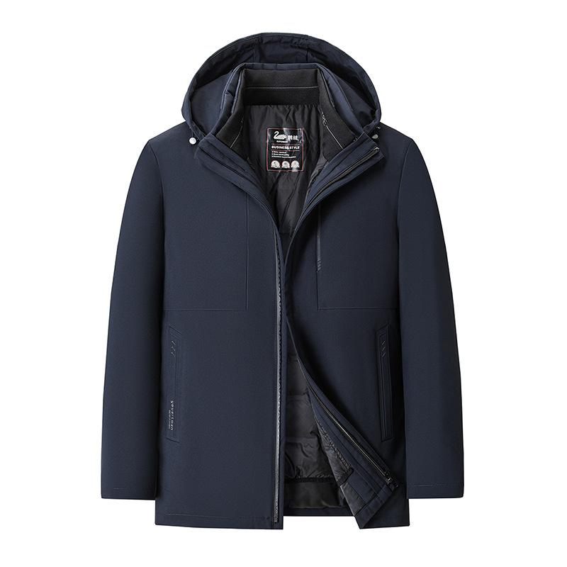 Middle-aged Thickened Warm Dad Winter Hooded Down Jacket Cold Jacket