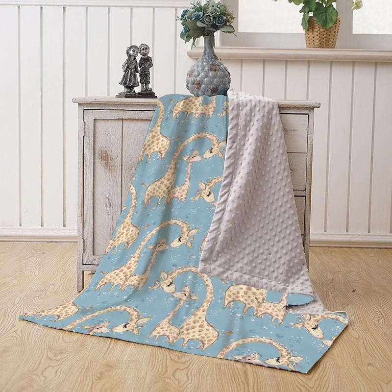 Soft Double-Layer Baby Blanket A-Grade Digital Print Cotton Feel Toddler Comfort Infants 1-3 Years